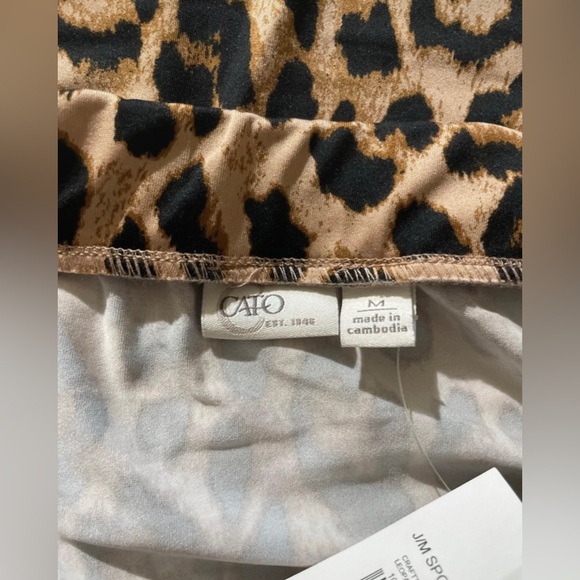 Cato Leopard Pattered Fringe Maxi Skirt - Picture 3 of 3